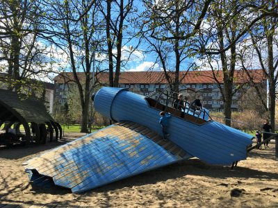 Plane crash play structure copenhagen denmark