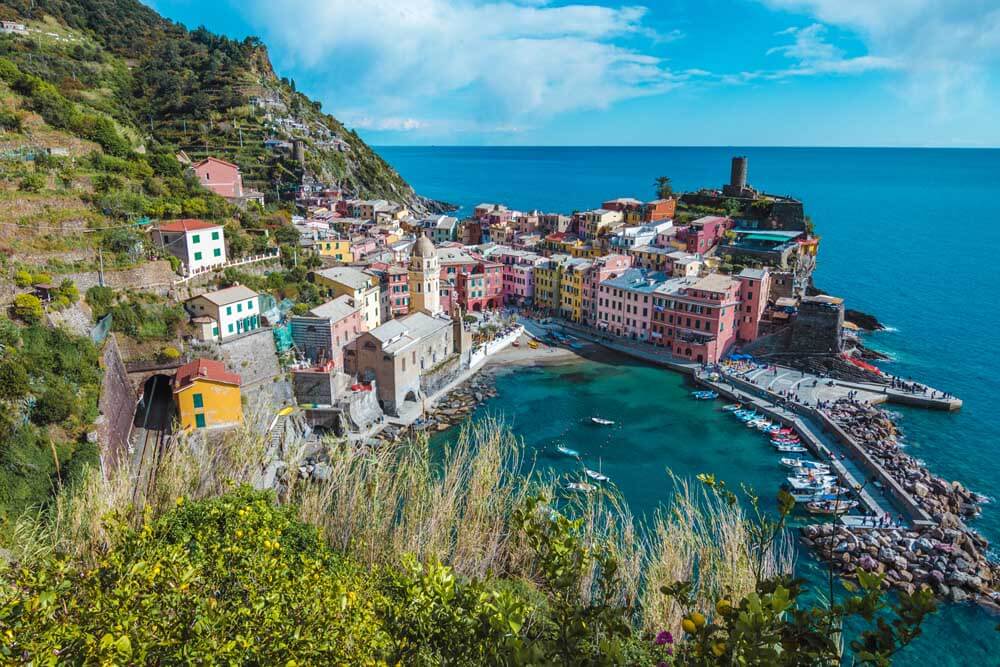 Vernazza, village by the sea in Italy, Cinque Terre, Italy family walking holidays