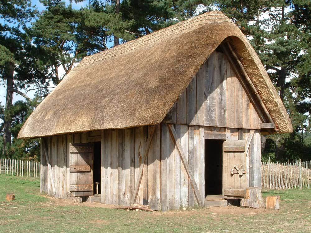 Anglo Saxon thatched hall at West Stow village and country park