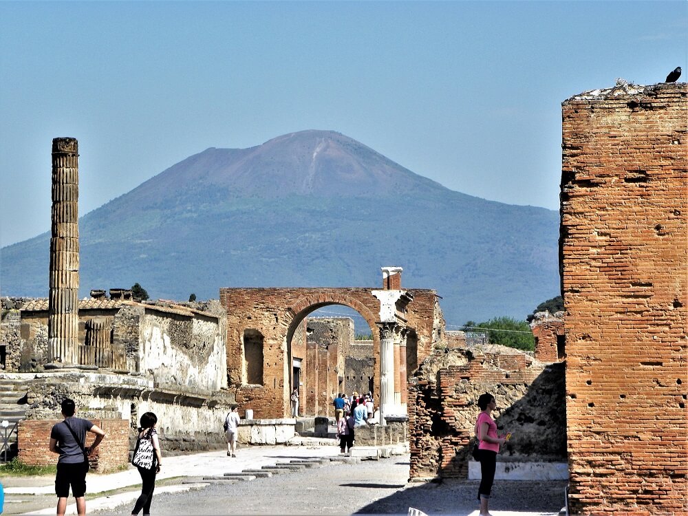 Ruins of Pompeii in Italy with kids