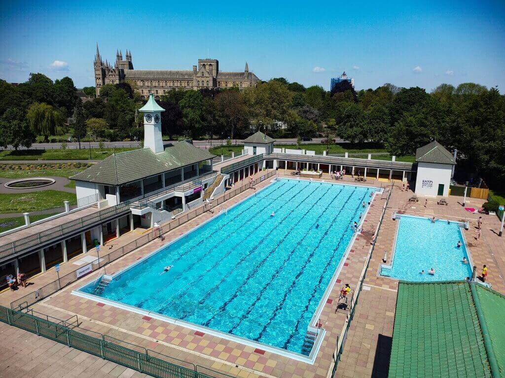 Peterborough Lido, outdoor swimming in Cambridgeshire